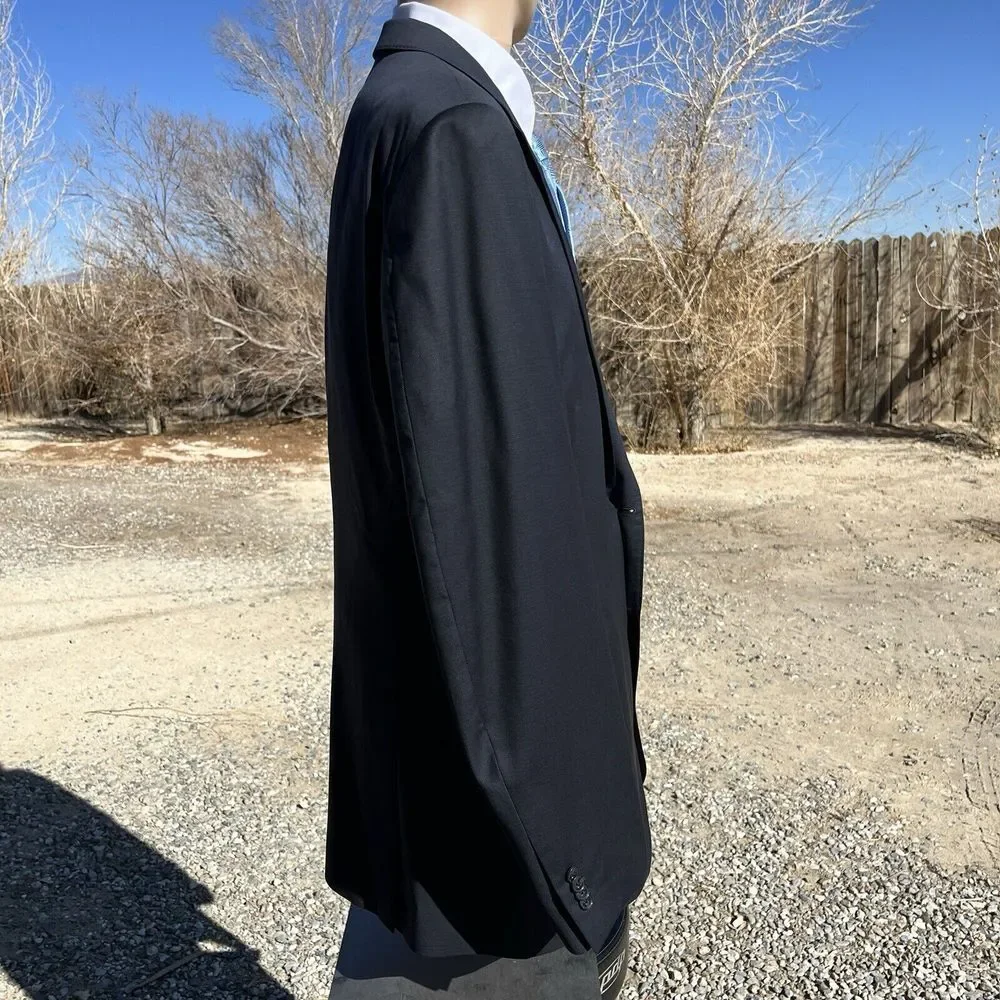 Peter Millar Aqua Nanoluxe Mens (44) formal business blazer navy blue two button